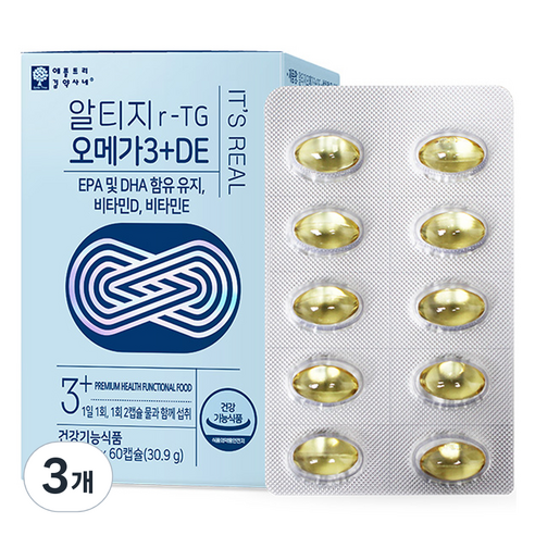 애플트리김약사네 알티지r-TG 오메가3+DE 30.9g, 3박스
