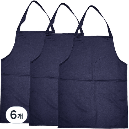 손님용 앞치마, 네이비, 6개