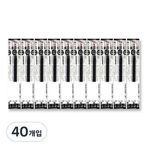 제브라 젤잉크 JF 리필심 1.0mm, 흑색, 40개