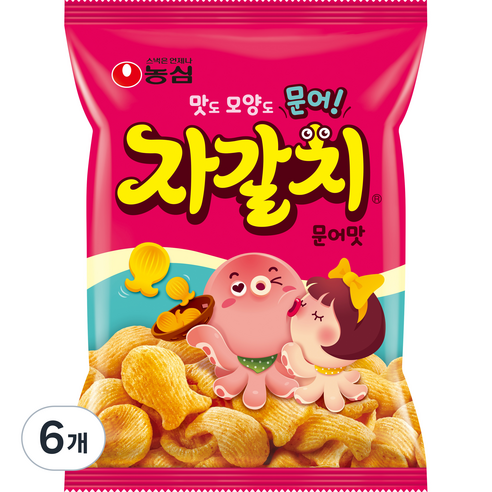 자갈치 문어맛 과자, 174g, 6개