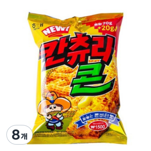 NEW 칸츄리 콘 과자, 90g, 8개