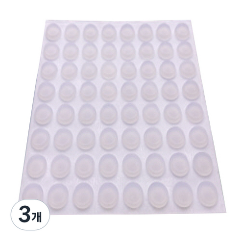 동진실리콘 3M 범폰 미끄럼방지 스티커 64p, 3개, 반투명