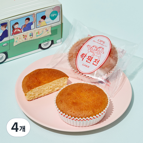 옵스 학원전 케이크 미니버스 3개입, 45g, 4개