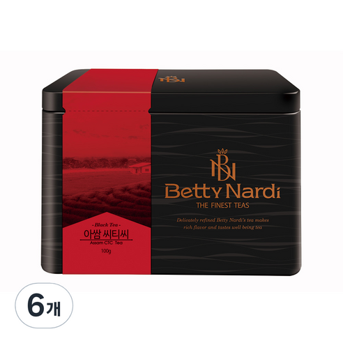 베티나르디_아쌈씨티씨 캔 홍차, 100g, 6개