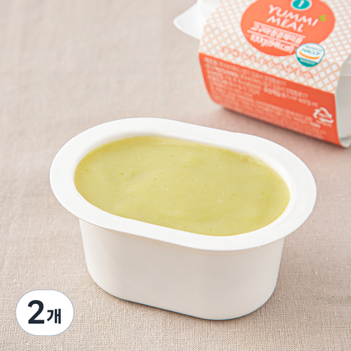 얌이밀 초기 만4~6개월 이유식, 혼합맛(고구마/청경채), 100g, 2개