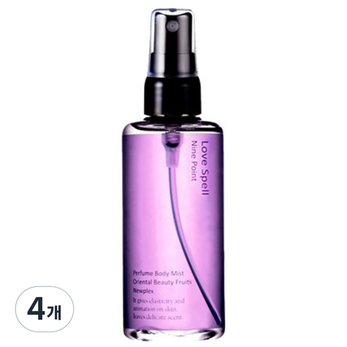 나인포인트 퍼퓸 모이스처 바디 미스트 러브스펠, 100ml, 4개