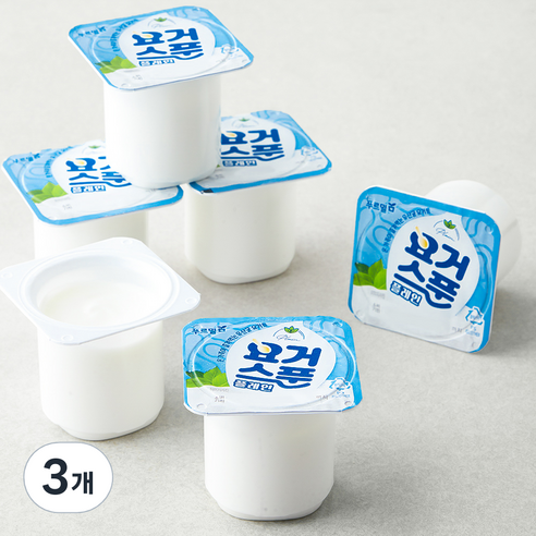푸르밀 요거스푼 플레인 6개입, 480g, 3개