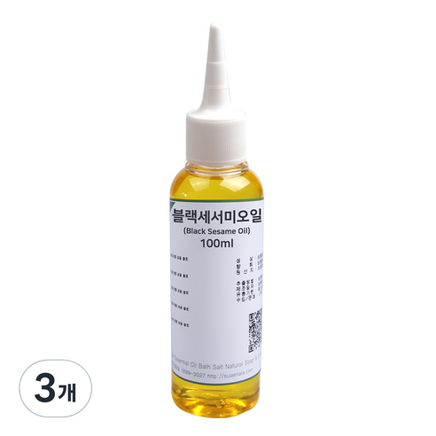 수제나라 블랙세서미오일 OB260, 100ml, 3개