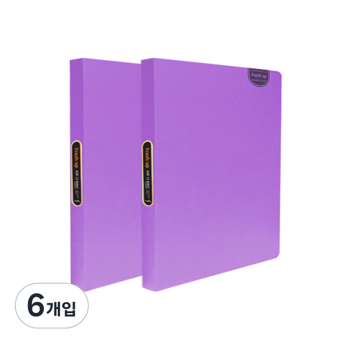 희망사무포인트 희망화일 뉴 후레쉬업 40p O링 클리어화일, 보라, 6개입