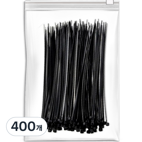 엔더 플렉시블 케이블 타이, 400개, 블랙