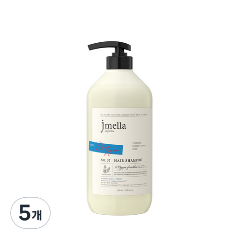 제이멜라 인 프랑스 도 티크 헤어 샴푸, 5개, 1000ml
