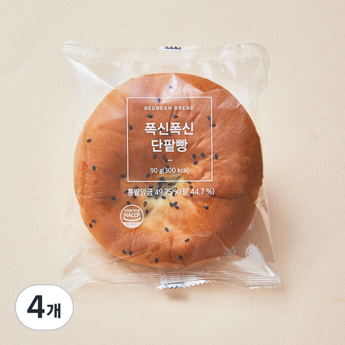 신라명과 폭신폭신 단팥빵, 90g, 4개