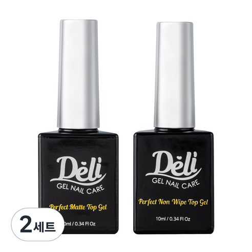 델리뷰티 퍼펙트 매트 탑젤 10ml + 논와이프 탑젤 10ml 세트, 2개