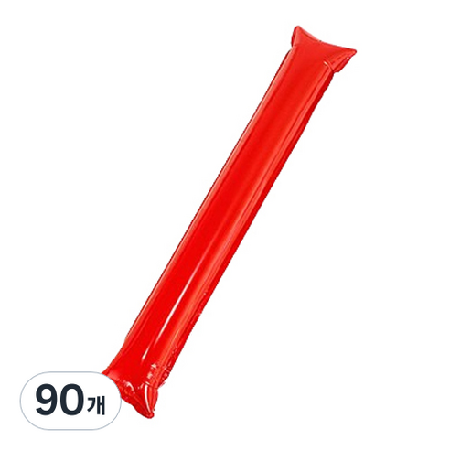 마켓감성 무패턴 치어스 풍선막대, 레드, 90개