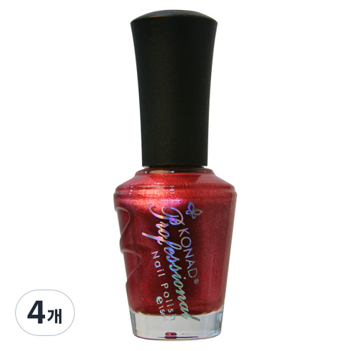 코나드 프로페셔널 레귤러 네일 폴리쉬 15ml, 울트라레드, 4개