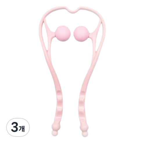 EORIN 경추 목 마사지기, 3개, 분홍색