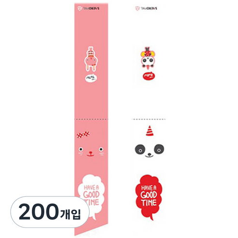 이홈베이킹 젓가락봉투 캐릭터2종, 200개, 혼합색상
