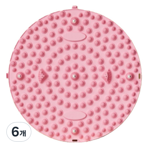 발 마사지 지압 보드 라지, 6개, 핑크
