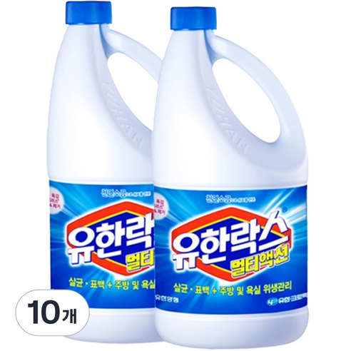 유한락스 멀티액션 레귤러, 1.8L, 10개