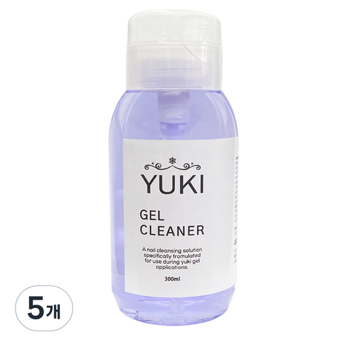 유키 대용량 펌프형 젤클리너, 300ml, 5개