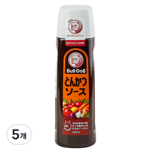 불독 돈까스소스, 500ml, 5개