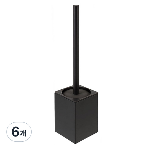 모나코올리브 무타공 감성호텔 알루미늄 변기 청소솔, 블랙, 6개