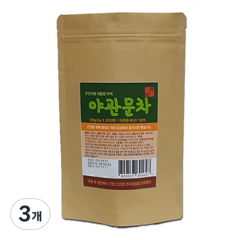 아이앤티 주전자용 대용량 티백 야관문차, 5g, 20개입, 3개