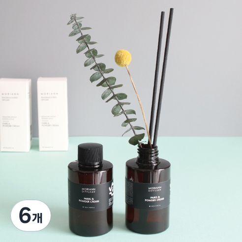 모리앤 피노브라운 센슈얼 향기디퓨저, 파리 앤 파우더 크림, 120ml, 6개