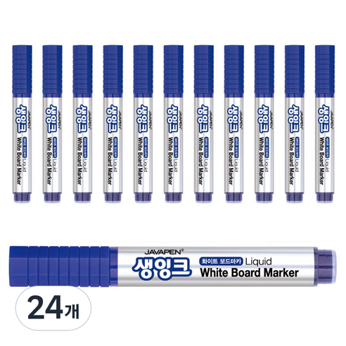 자바펜 생잉크 보드마카, 청색, 24개