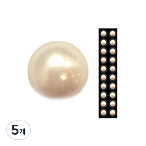와사비네코 미미츠보 쥬얼리 귀지압패치 L 4.0mm 20p, 크림진주20pcs_L(4.0mm), 5개