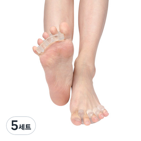 메디앤스토리 실리콘 전체 발가락 분리젤 발가락 링 좌 + 우 세트, 5세트