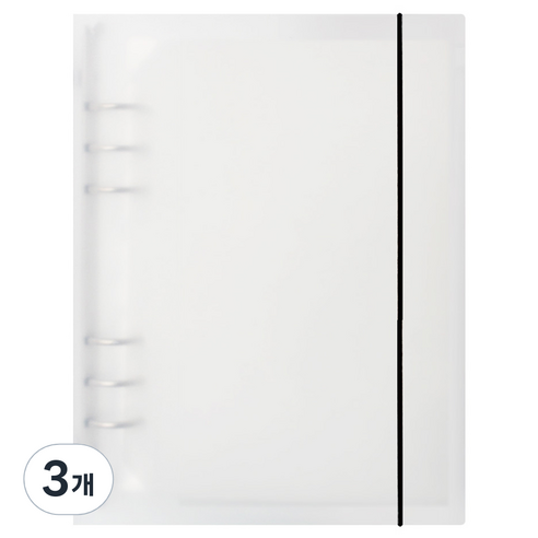 리코즈 A5 하드바인더 커버 6공, 반투명, 3개