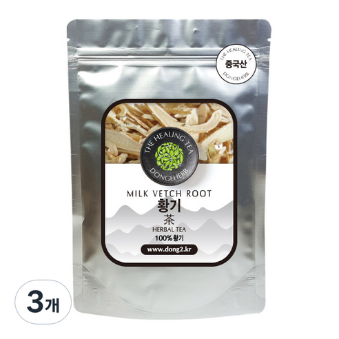동이약초 중국산 황기 피황기 1년근, 100g, 3개