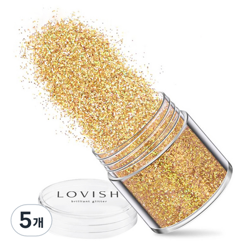 러비쉬 프리미엄 네일 글리터 10g, LVS-003 루미너스 홀로그램, 5개