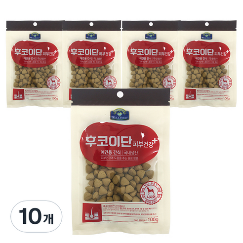 벨버드 후코이단 강아지 간식, 피부건강, 100g, 10개