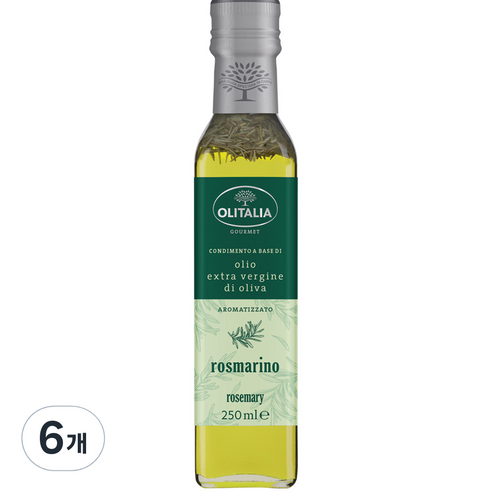 올리타리아 로즈마리 엑스트라버진 올리브유, 250ml, 6개