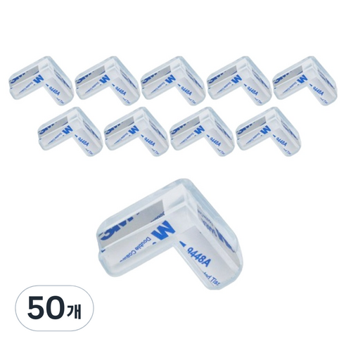 에스앤큐 모서리 보호대, 투명, 50개