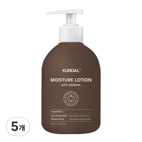 쿤달 베이비 아토더마 집중 보습 아기 로션, 380ml, 5개