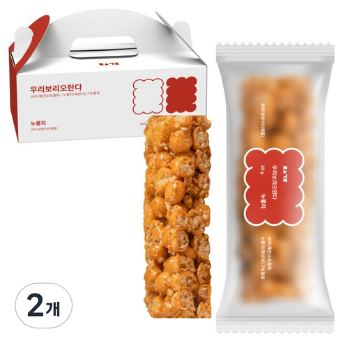 편식공장 우리보리오란다 누룽지 18p, 360g, 2개