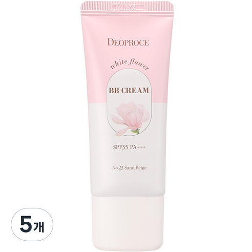 디오프러스 화이트 플라워 비비크림 SPF35 PA+++, 23호 샌드베이지, 30g, 5개