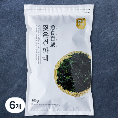 어식백세 찢은건파래, 100g, 6개
