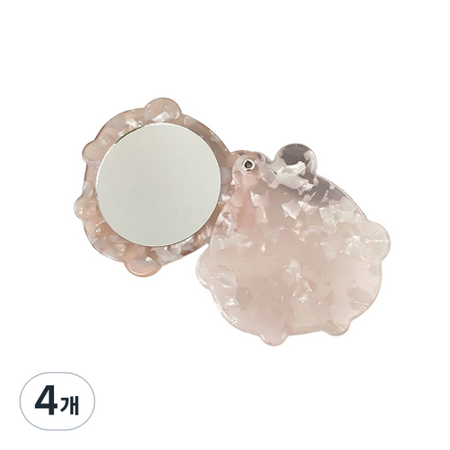리즈제이니 휴대용 메이크업 거울, 06 분홍, 4개