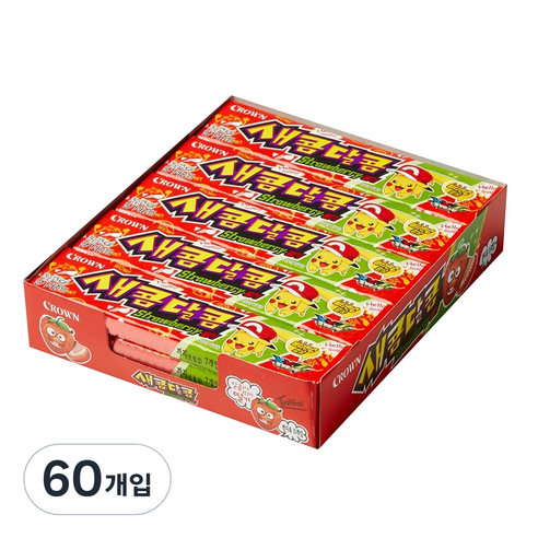 크라운 새콤달콤 딸기, 29g, 60개입