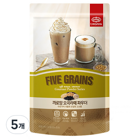 까로망 오곡라떼 파우더, 500g, 1개입, 5개