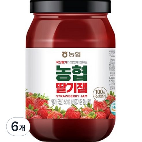 농협 딸기잼, 6개, 370g