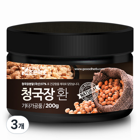 조은약초 프리미엄 청국장환, 3개, 200g