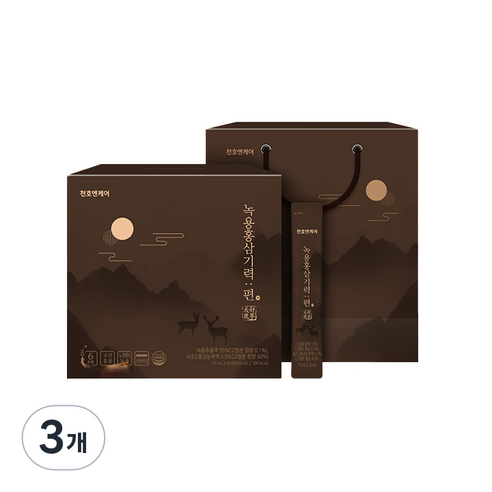 천호엔케어 녹용홍삼기력 편, 600ml, 3개