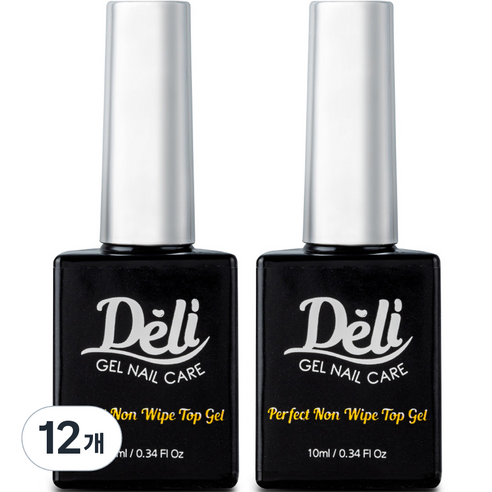 델리뷰티 퍼펙트 논와이프 탑 젤, 10ml, 12개, 투명