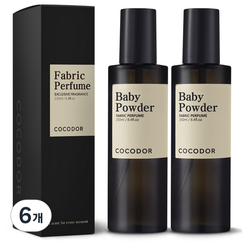코코도르 룸 앤 패브릭 퍼퓸 섬유탈취제, 250ml, 6개, 베이비 파우더