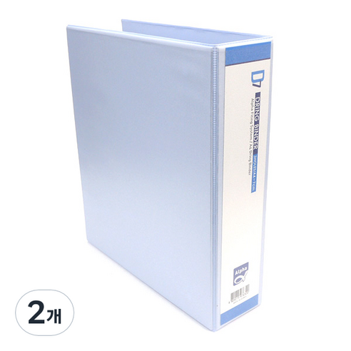 알파 투명 D링 바인더 A4 3공 7cm, 혼합 색상, 2개